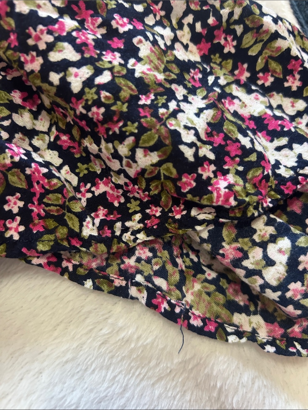 Ardene Floral Ruffle Skirt Size L Asymmetrical Boho Summer Preloved - Picture 7 of 10